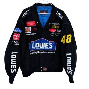 JH Design Mens Black NASCAR Lowe's 48 Jimmy Johnson Racing Jacket 2XL